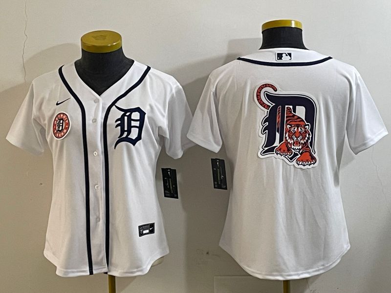 Women Detroit Tigers Blank White Game 2025 Nike MLB Jersey style 1->houston astros->MLB Jersey